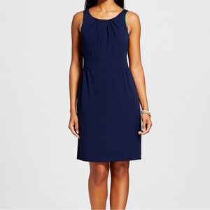 Elegant Navy Blue Sleeveless Dress